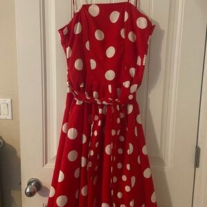 Donna Morgan Red Striped Dress